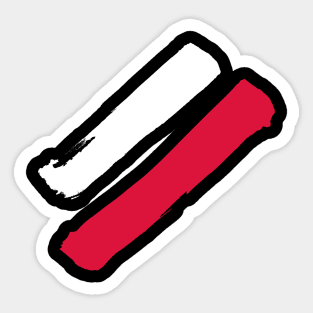 Poland Flag - Stripes Sticker